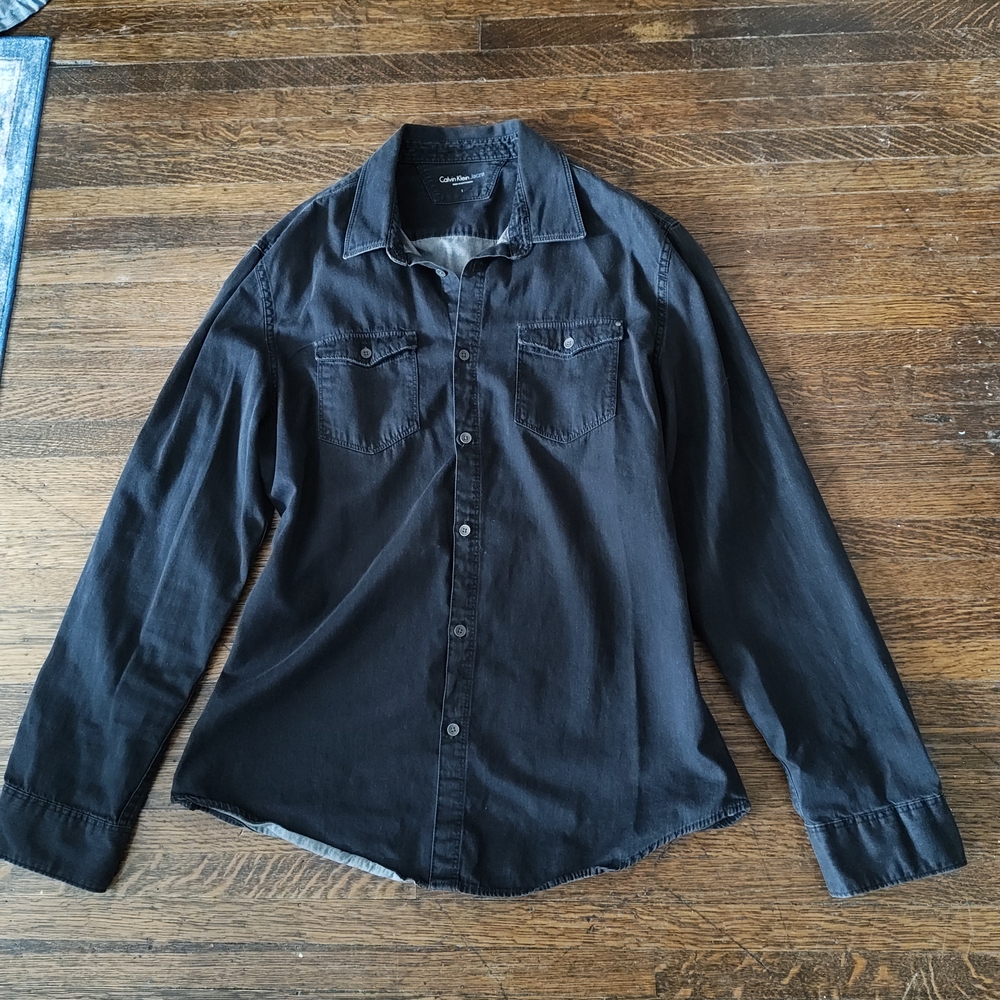 Calvin Klein Men's Dark Button-Down Shirt